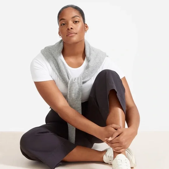 Everlane The Wide Leg Crop Cargo Pant, organic cotton, size 2 - Picture 5 of 8